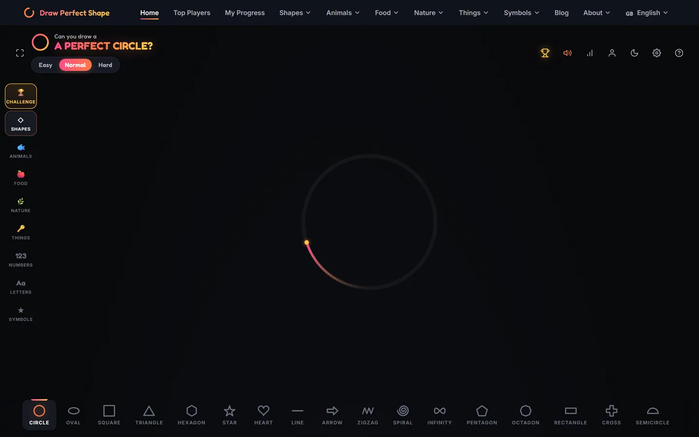 Draw a Perfect Circle website
