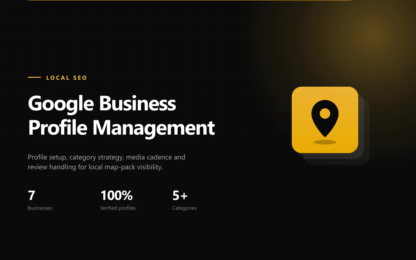Google Business Profile management for 7 local businesses