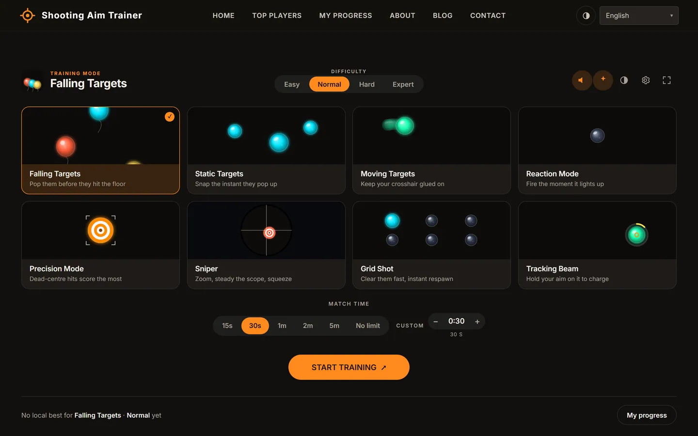 Shooting Aim Trainer website